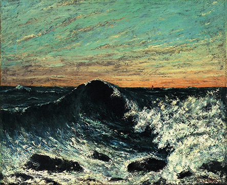 ギュスターヴ・クールベ《波、夕暮れにうねる海》1869年